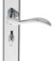 CARLISLE BRASS DL292CP MADRID LEVER ON BACKPLATE - BATHROOM 57MM C/C 242MM X 45MM - PAIR