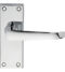 CARLISLE BRASS DL31CP ASCOT HEAVY VICTORIAN LEVER ON BACKPLATE - LATCH 118MM X 43MM - PAIR