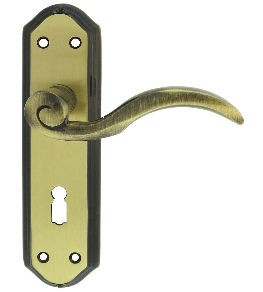 CARLISLE BRASS DL340FB WENTWORTH LEVER ON BACKPLATE - LOCK 57MM C/C 180MM X 48MM - PAIR