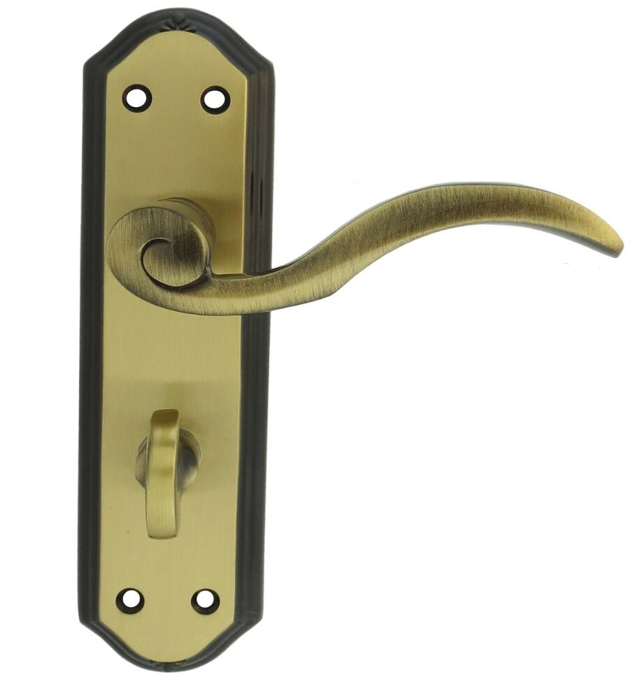 CARLISLE BRASS DL342FB WENTWORTH LEVER ON BACKPLATE - BATHROOM 57MM C/C 180MM X 48MM - PAIR