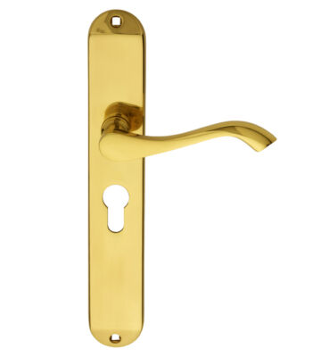 Carlisle Brass DL380Y Andros Lever On Backplate – Lock Euro Profile 47.5mm C/C 242mm X 40mm – Pair