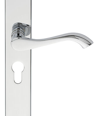 Carlisle Brass DL380YCP Andros Lever On Backplate – Lock Euro Profile 47.5mm C/C 242mm X 40mm – Pair