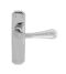 CARLISLE BRASS DL411CP EDEN LEVER ON BACKPLATE - LATCH 180MM X 40MM - PAIR