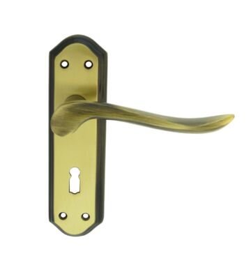 Carlisle Brass DL450FB Lytham Lever On Backplate – Lock 57mm C/C 180mm X 48mm – Pair