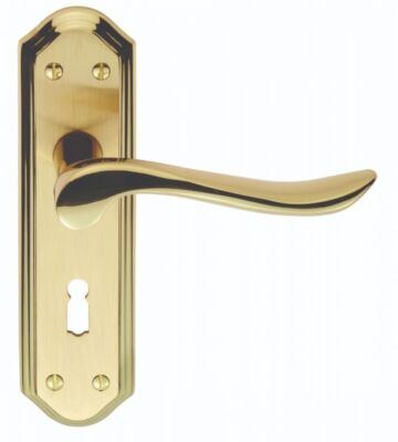 Carlisle Brass DL450SBPB/BP Lytham Lever On Backplate – Lock 57mm C/C – Pair