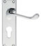 CARLISLE BRASS DL54YCP VICTORIAN SCROLL LEVER ON BACKPLATE - LOCK EURO PROFILE 47.5MM C/C 152MM X 38MM - PAIR