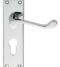 CARLISLE BRASS DL54YCP/BP VICTORIAN SCROLL LEVER ON BACKPLATE - LOCK EURO PROFILE 47.5MM C/C - PAIR