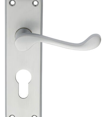 Carlisle Brass DL54YSC Victorian Scroll Lever On Backplate – Lock Euro Profile 47.5mm C/C 152mm X 38mm – Pair