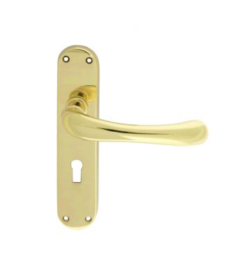 Carlisle Brass EL11 Ibra Lever On Backplate – Lock 57mm C/C Otl (Polished Brass) 185mm X 40mm – Pair