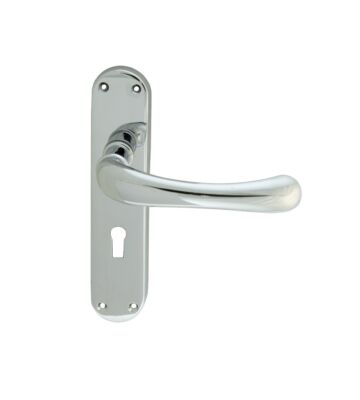 Carlisle Brass EL11CP Ibra Lever On Backplate – Lock 57mm C/C Cro (Polished Chrome) 185mm X 40mm – Pair