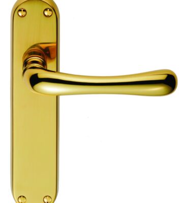 Carlisle Brass EL12 Ibra Lever On Backplate – Latch Otl (Polished Brass) 185mm X 40mm – Pair