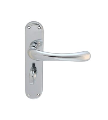 Carlisle Brass EL13CP Ibra Lever On Backplate – Bathroom 57mm C/C Cro (Polished Chrome) 185mm X 40mm – Pair