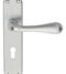 CARLISLE BRASS EL21SC ASTRO LEVER ON BACKPLATE - LOCK 57MM C/C CSA (SATIN CHROME) 185MM X 41MM - PAIR