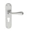 CARLISLE BRASS EL21YSC ASTRO LEVER ON BACKPLATE - LOCK EURO PROFILE 47.5MM C/C CSA (SATIN CHROME) 185MM X 41MM - PAIR