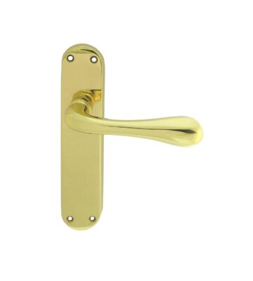 Carlisle Brass EL22 Astro Lever On Backplate – Latch Otl (Polished Brass) 185mm X 40mm – Pair