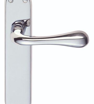 Carlisle Brass EL22CP Astro Lever On Backplate – Latch Cro (Polished Chrome) 185mm X 40mm – Pair