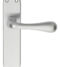 CARLISLE BRASS EL22SC ASTRO LEVER ON BACKPLATE - LATCH CSA (SATIN CHROME) 185MM X 40MM - PAIR
