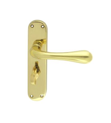 Carlisle Brass EL23 Astro Lever On Backplate – Bathroom 57mm C/C Otl (Polished Brass) 185mm X 40mm – Pair