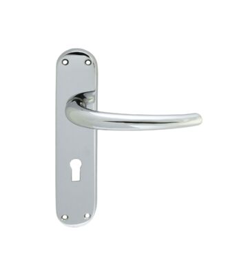 Carlisle Brass EL31CP Lilla Lever On Backplate – Lock 57mm C/C Cro (Polished Chrome) 185mm X 40mm – Pair