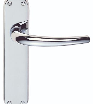 Carlisle Brass EL32CP Lilla Lever On Backplate – Latch Cro (Polished Chrome) 185mm X 40mm – Pair