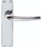 CARLISLE BRASS EL32CP LILLA LEVER ON BACKPLATE - LATCH CRO (POLISHED CHROME) 185MM X 40MM - PAIR