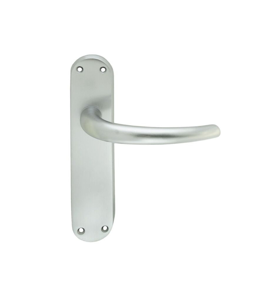 CARLISLE BRASS EL32SC LILLA LEVER ON BACKPLATE - LATCH CSA (SATIN CHROME) 185MM X 40MM - PAIR