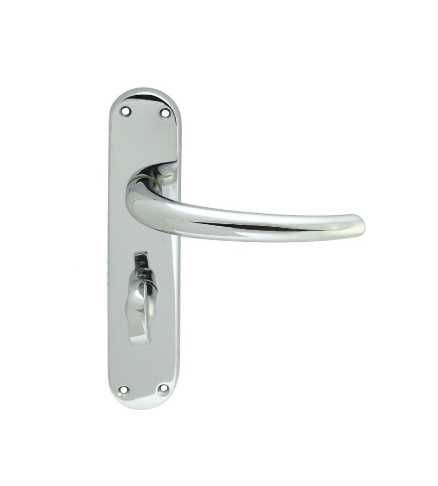 CARLISLE BRASS EL33CP LILLA LEVER ON BACKPLATE - BATHROOM 57MM C/C CRO (POLISHED CHROME) 185MM X 40MM - PAIR