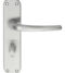 CARLISLE BRASS EL33SC LILLA LEVER ON BACKPLATE - BATHROOM 57MM C/C CSA (SATIN CHROME) 185MM X 40MM - PAIR