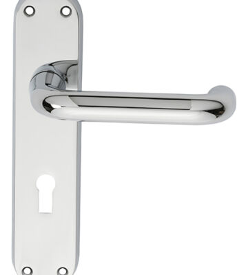 Carlisle Brass EL41CP Iris Lever On Backplate – Lock 57mm C/C Cro (Polished Chrome) 185mm X 40mm – Pair