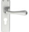 CARLISLE BRASS EL41YCP IRIS LEVER ON BACKPLATE - LOCK EURO PROFILE 47.5MM C/C CRO (POLISHED CHROME) 185MM X 41MM - PAIR