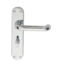 CARLISLE BRASS EL43CP IRIS LEVER ON BACKPLATE - BATHROOM 57MM C/C CRO (POLISHED CHROME) 185MM X 40MM - PAIR