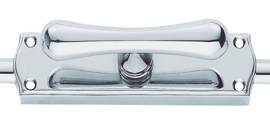 CARLISLE BRASS ES35CP ESPAGNOLETTE - TEE KNOB SET WITH 2 X 1.2M CHROME PLATED BRASS RODS & KEEPERS.