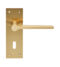 CARLISLE BRASS EUL021SB VELINO LEVER ON BACKPLATE - LOCK 57MM - PAIR