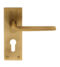 CARLISLE BRASS EUL021YAB VELINO LEVER ON BACKPLATE - EURO 47.5MM - PAIR
