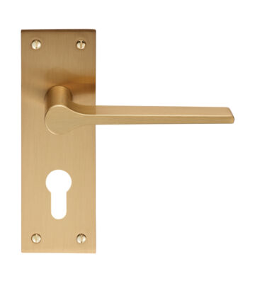 Carlisle Brass EUL021YSB Velino Lever On Backplate – Euro 47.5mm – Pair