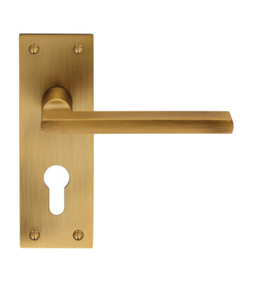 Carlisle Brass EUL031YAB Trentino Lever On Backplate – Euro 47.5mm – Pair