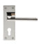 CARLISLE BRASS EUL031YPN TRENTINO LEVER ON BACKPLATE - EURO 47.5MM - PAIR