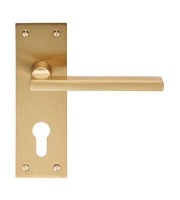 Carlisle Brass EUL031YSB Trentino Lever On Backplate – Euro 47.5mm – Pair