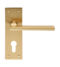 CARLISLE BRASS EUL031YSB TRENTINO LEVER ON BACKPLATE - EURO 47.5MM - PAIR
