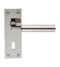 CARLISLE BRASS EUL041PN AMIATA LEVER ON BACKPLATE - LOCK 57MM - PAIR