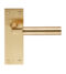 CARLISLE BRASS EUL042SB AMIATA LEVER ON BACKPLATE - LATCH - PAIR