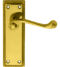 CARLISLE BRASS FG1S GEORGIAN LEVER ON BACKPLATE - LATCH SWEEDOR PLATE 148MM X 48MM - PAIR