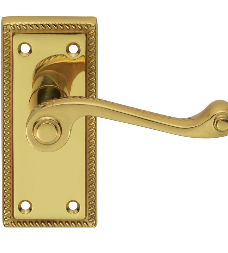 CARLISLE BRASS FG2 GEORGIAN LEVER ON BACKPLATE - LATCH 112MM X 48MM - PAIR