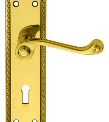 Carlisle Brass FG27 Georgian Lever On Shaped Backplate – Lock 57mm C/C 204mm X 48mm – Pair