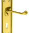CARLISLE BRASS FG27 GEORGIAN LEVER ON SHAPED BACKPLATE - LOCK 57MM C/C 204MM X 48MM - PAIR
