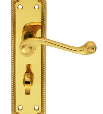 Carlisle Brass FG27WC Georgian Lever On Shaped Backplate – Bathroom 57mm C/C 204mm X 48mm – Pair