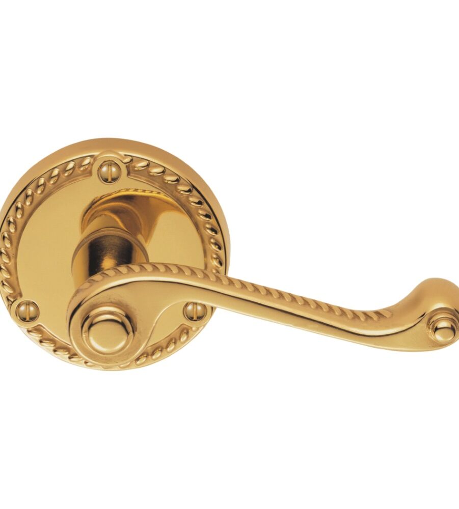 CARLISLE BRASS FG3 GEORGIAN - LEVER ON ROUND ROSE 64MM - PAIR