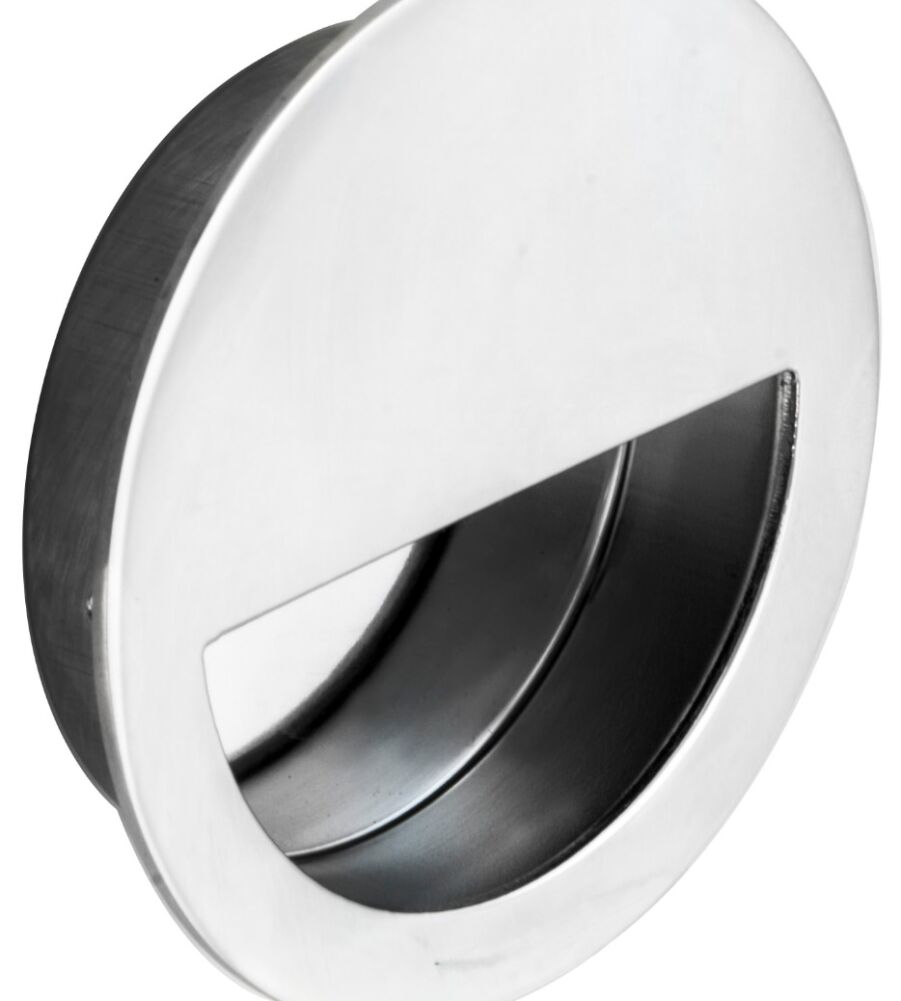 CARLISLE BRASS FPH1004BSS 90MM DIA. FLUSH PULL - CIRCULAR - SEMI CIRCULAR INSET