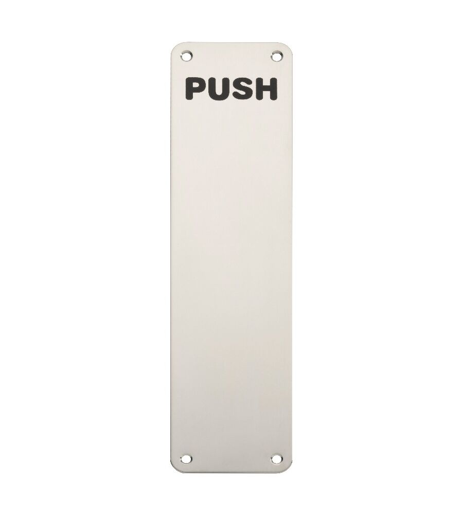 CARLISLE BRASS FPP1302BSS 300 X 75MM FINGER PLATE - PUSH