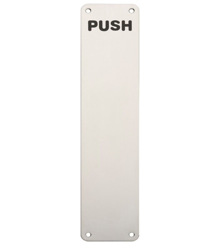 CARLISLE BRASS FPP1352BSS 350 X 75MM FINGER PLATE - PUSH